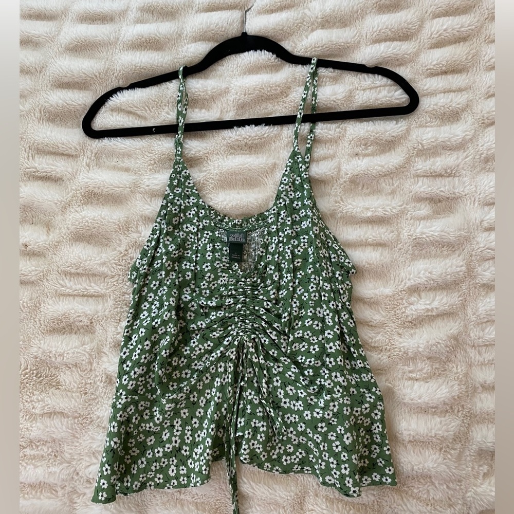 Green Flowy Top